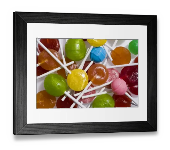 Framed Print : Colorful collection of lollipop candy on sticks Framed Print : Colorful collection of lollipop candy on sticks