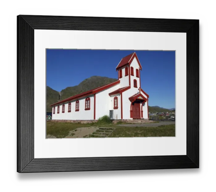 Framed Print : Community church, Narsaq, Greenland Framed Print : Community church, Narsaq, Greenland