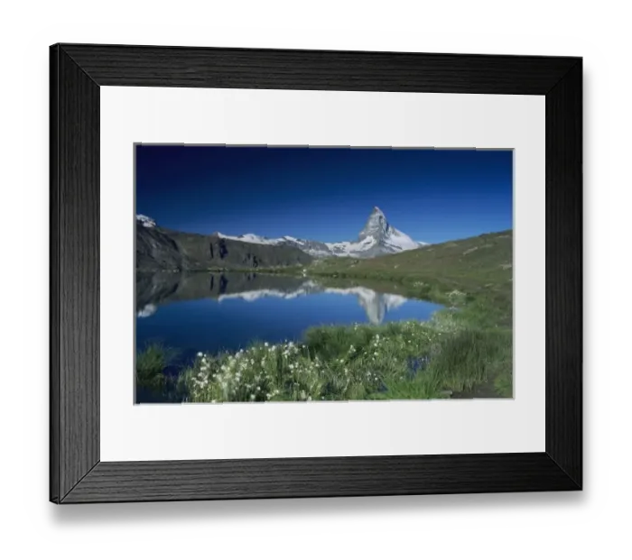 Framed Print : Matterhorn reflecting in Stellisee, Zermatt, Swiss Alps, Switzerland