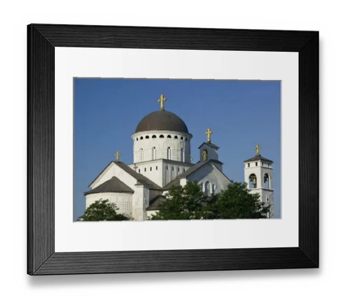 Framed Print : Montenegro, Podgorica. Capital of Montenegro. Cathedral of the Holy Ascension