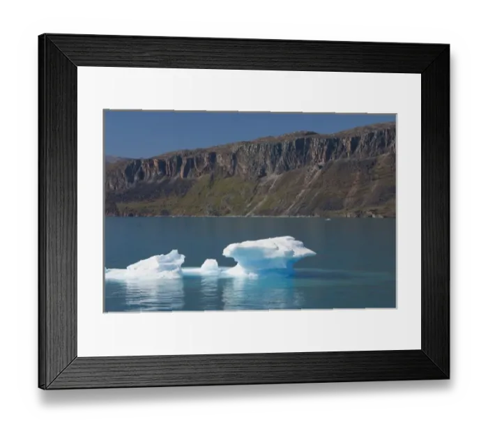 Framed Print : Greenland, Eriks Fjord (aka Eriksfjord). Iceberg in scenic Greenlandic fjord between Qaqortoq