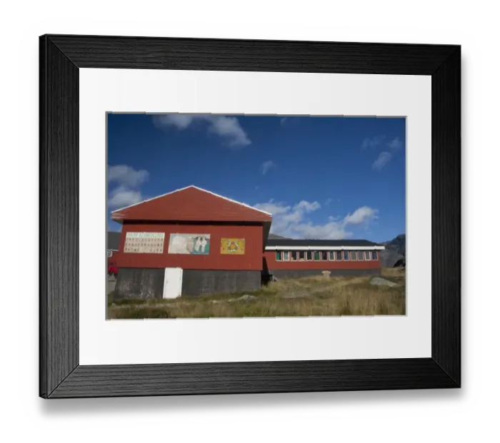 Framed Print : Greenland, Prince Christian Sound (aka Prins Christian Sund). Small fishing settlement Framed Print : Greenland, Prince Christian Sound (aka Prins Christian Sund). Small fishing settlement