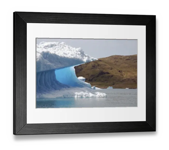 Framed Print : The blue ice of Qooroq Icefjord, Narsarsuaq, Greenland