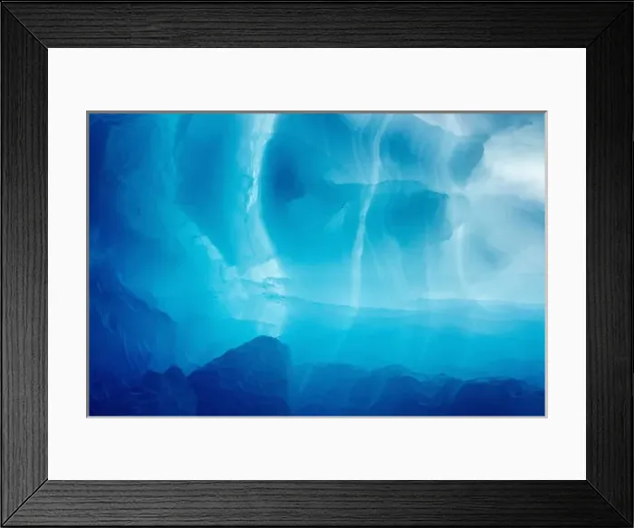 Framed Print : Greenland, Ilulissat, Blue ice of backlit iceberg calved from Eqip Glacier into Disko Framed Print : Greenland, Ilulissat, Blue ice of backlit iceberg calved from Eqip Glacier into Disko