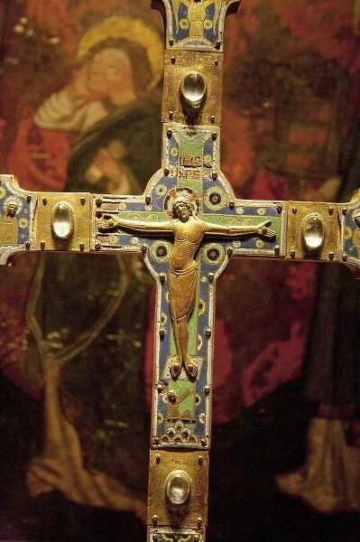 13th Century decorated copper altar candlestick holder, National Museum of Iceland, Reykjavik