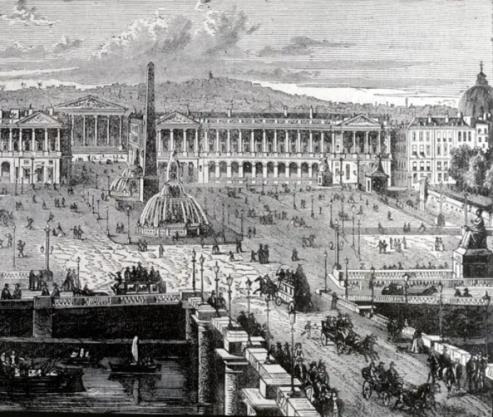 Framed Print : 19th cent. view of Paris 1878 Place de la Concorde France Framed Print : 19th cent. view of Paris 1878 Place de la Concorde France