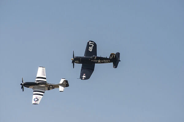 2 Corsair planes flying
