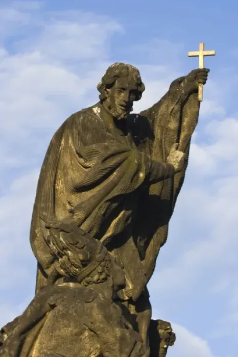 Framed Print : One of 30 Charles Bridge statues, Prague, Capital city of Czech, UNESCO World Heritage Site Framed Print : One of 30 Charles Bridge statues, Prague, Capital city of Czech, UNESCO World Heritage Site
