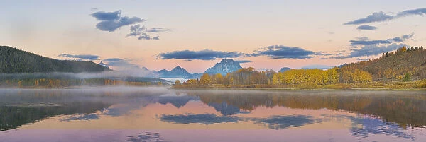 67545-08813 Sunrise at Oxbow Bend in fall, Grand Teton National Park, WY