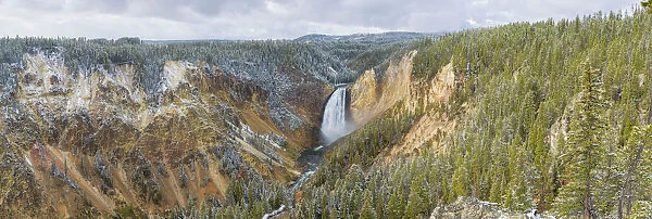 67545-09106 Lower Falls in fall, Yellowstone National Park, WY