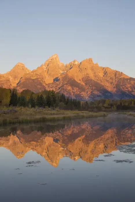 Framed Print : 67545-09420 Sunrise at Schwabacher Landing in fall, Grand Teton National Park, WY Framed Print : 67545-09420 Sunrise at Schwabacher Landing in fall, Grand Teton National Park, WY