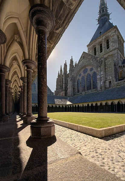 Abbey at Mont Saint-Michel on the Normandy coast of France