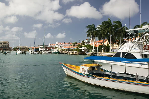 ABC Islands - ARUBA - Oranjestad: View of the Yacht Basin