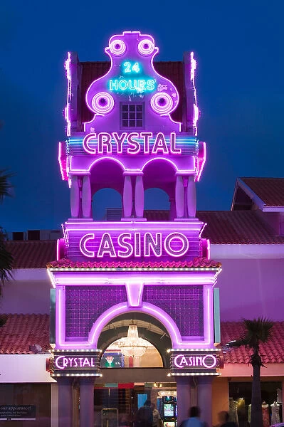 ABC Islands - ARUBA - Oranjestad: Sign for the Crystal Casino on LG Smith Boulevard