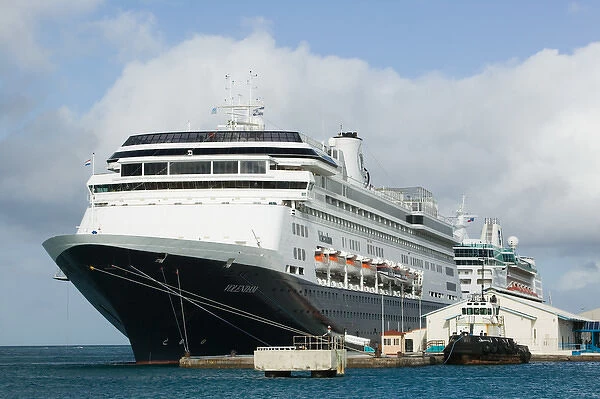 ABC Islands - ARUBA - Oranjestad: Morning View of the Cruise Ship Terminal