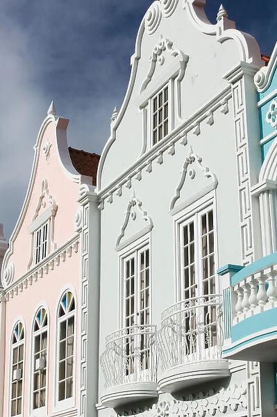 ABC Islands - ARUBA - Oranjestad: Downtown Dutch Architecture Detail