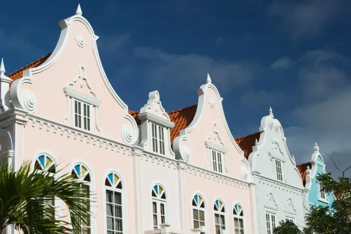 Framed Print : ABC Islands - ARUBA - Oranjestad: Downtown Dutch Architecture Detail