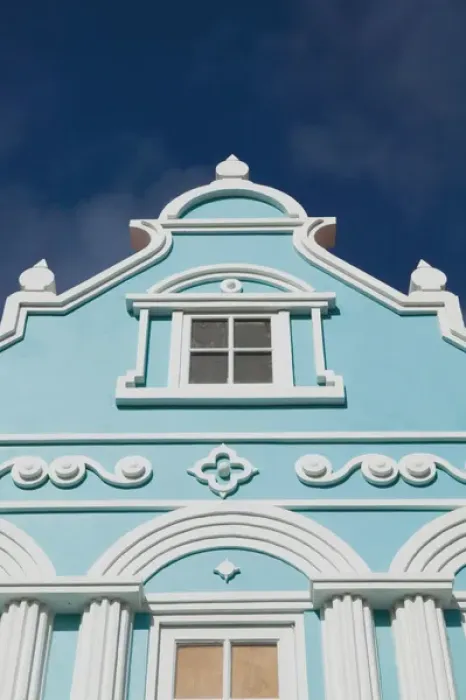 Framed Print : ABC Islands - ARUBA - Oranjestad: Downtown Dutch Architecture Detail Framed Print : ABC Islands - ARUBA - Oranjestad: Downtown Dutch Architecture Detail