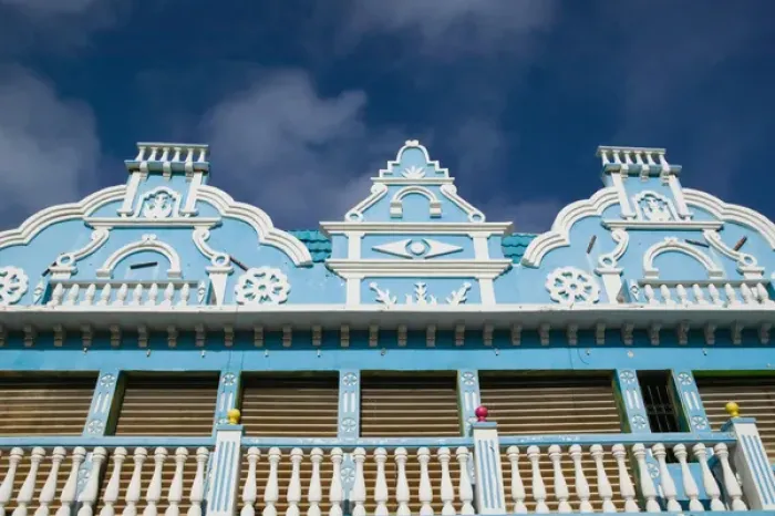 Framed Print : ABC Islands - ARUBA - Oranjestad: Downtown Dutch Architecture Detail