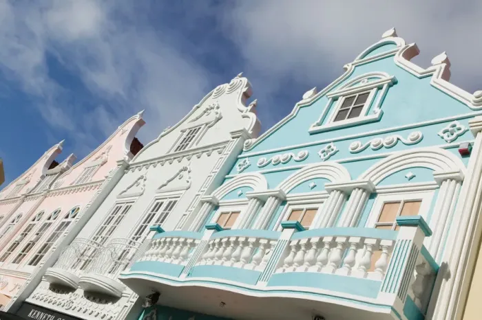 Framed Print : ABC Islands - ARUBA - Oranjestad: Downtown Dutch Architecture Detail Framed Print : ABC Islands - ARUBA - Oranjestad: Downtown Dutch Architecture Detail