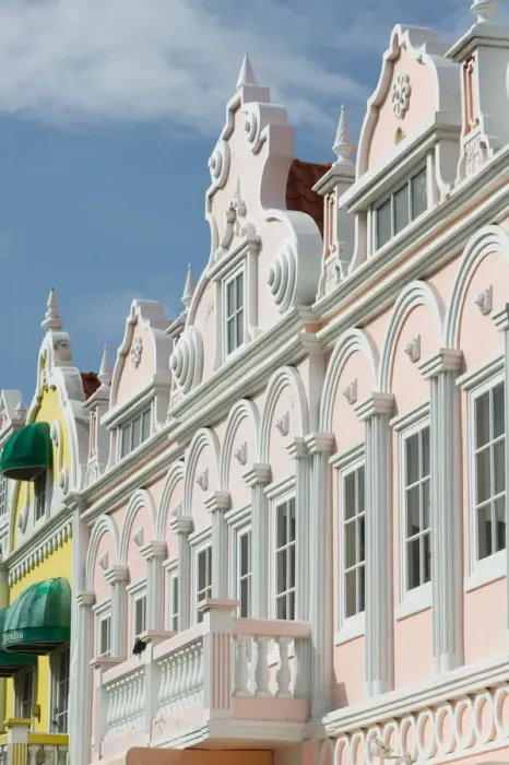 Framed Print : ABC Islands - ARUBA - Oranjestad: Downtown Dutch Architecture Framed Print : ABC Islands - ARUBA - Oranjestad: Downtown Dutch Architecture
