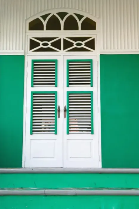 Framed Print : ABC Islands - ARUBA - Oranjestad: Detail of the Dr. Eloy Ahrends House (b. 1922) Framed Print : ABC Islands - ARUBA - Oranjestad: Detail of the Dr. Eloy Ahrends House (b. 1922)