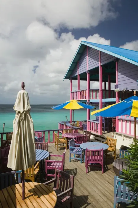 Framed Print : ABC Islands - BONAIRE - Kralendijk: Colorful Building at the Divi Flamingo Resort Framed Print : ABC Islands - BONAIRE - Kralendijk: Colorful Building at the Divi Flamingo Resort
