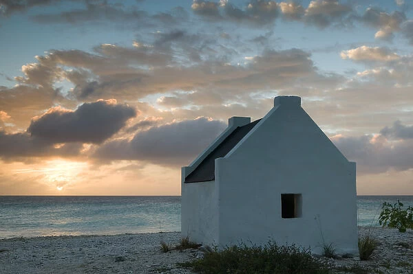 ABC Islands - BONAIRE - Oranje Pan: Former Slave Huts at Sunset