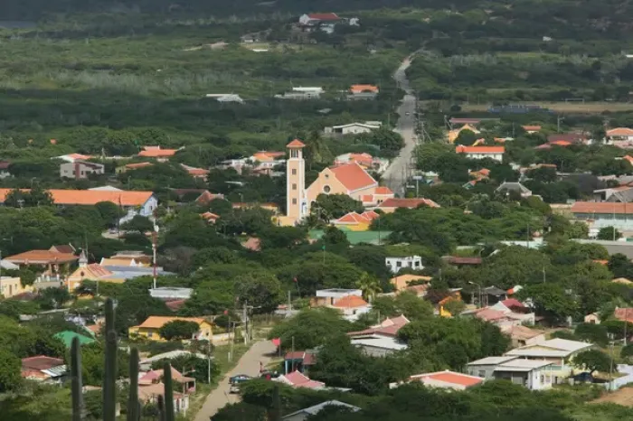 Framed Print : ABC Islands - BONAIRE - Rincon: High Vantage View of Rincon Town Framed Print : ABC Islands - BONAIRE - Rincon: High Vantage View of Rincon Town