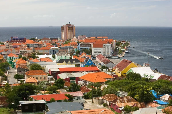 ABC Islands - CURACAO - Willemstad: Aerial View of Punda  /  Daytime