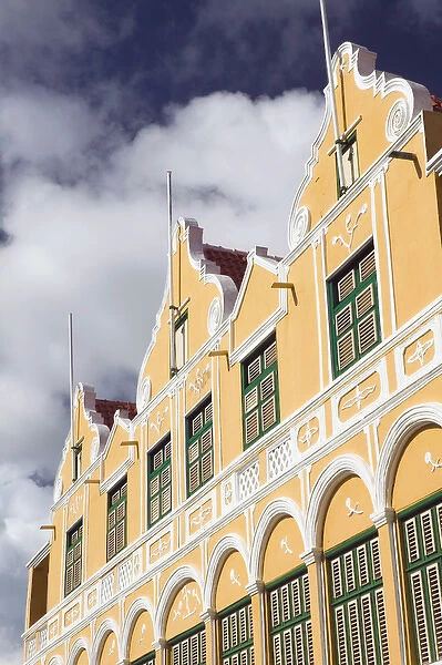 ABC Islands - CURACAO - Willemstad: Punda Harborfront  /  Penha Building  /  Dutch Architecture