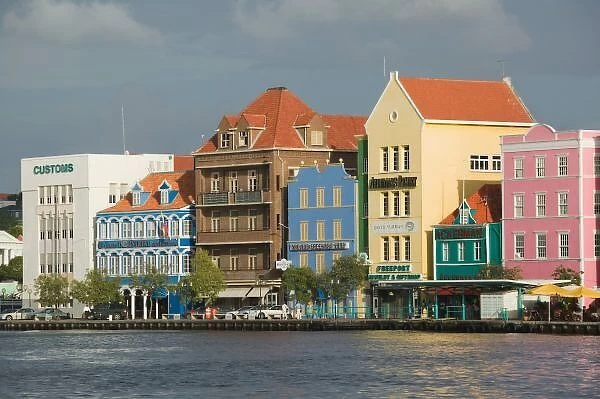 ABC Islands, CURACAO, Willemstad: Harborfront Buildings of Punda