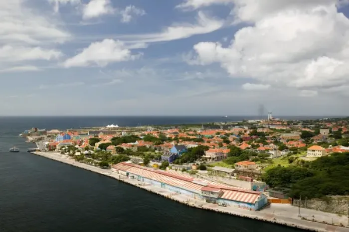 Framed Print : ABC Islands - CURACAO - Willemstad: Aerial View of Otrobanda / Daytime Framed Print : ABC Islands - CURACAO - Willemstad: Aerial View of Otrobanda / Daytime