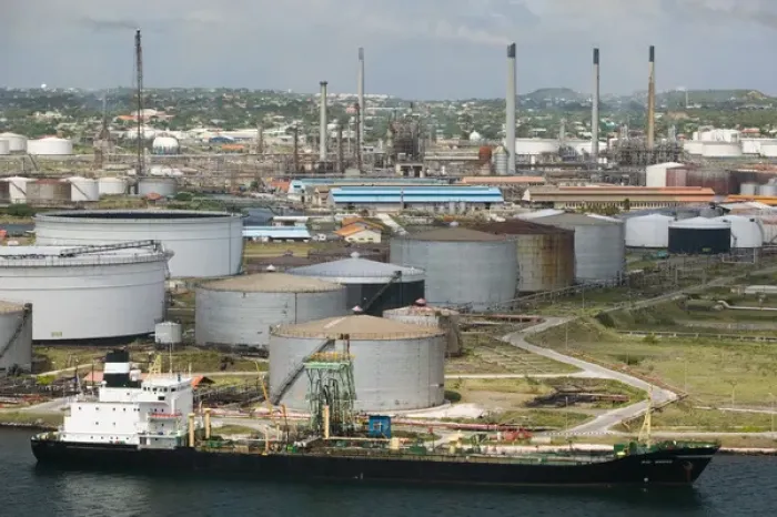 Framed Print : ABC Islands - CURACAO - Willemstad: Curacao Island Oil Refinery on the Scottegat Framed Print : ABC Islands - CURACAO - Willemstad: Curacao Island Oil Refinery on the Scottegat