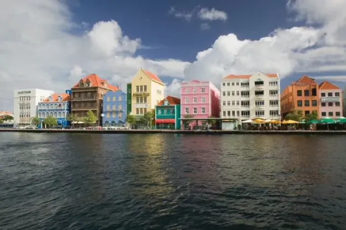 Framed Print : ABC Islands, CURACAO, Willemstad: Harborfront Buildings of Punda Framed Print : ABC Islands, CURACAO, Willemstad: Harborfront Buildings of Punda
