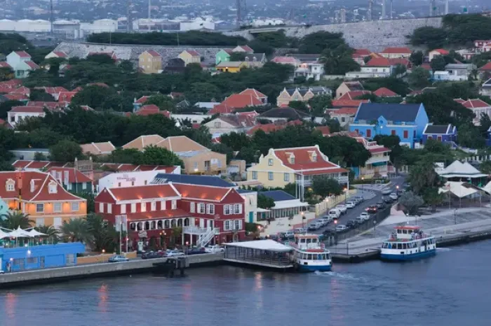 Framed Print : ABC Islands - CURACAO - Willemstad: Otrobanda - Otrobanda Waterfront / Dusk Framed Print : ABC Islands - CURACAO - Willemstad: Otrobanda - Otrobanda Waterfront / Dusk