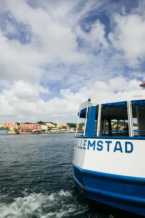 Framed Print : ABC Islands - CURACAO - Willemstad: Otrobanda - Punda Ferry on Sint Annabaai
