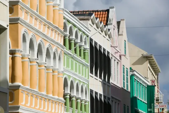 Framed Print : ABC Islands - CURACAO - Willemstad: Punda Downtown - Dutch Architecture on Breedestraat Framed Print : ABC Islands - CURACAO - Willemstad: Punda Downtown - Dutch Architecture on Breedestraat