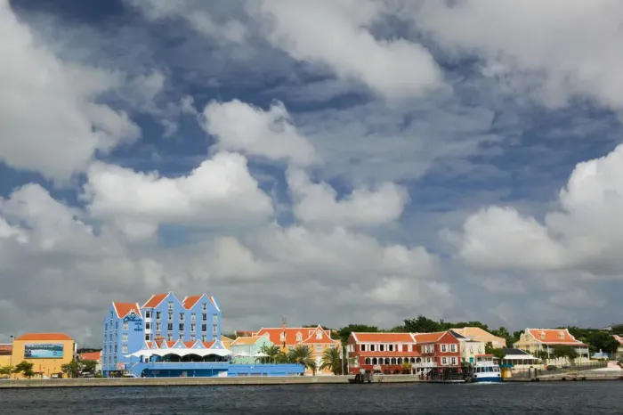 Framed Print : ABC Islands - CURACAO - Willemstad: View of Otrobanda along Sint Annabaai Harbor Framed Print : ABC Islands - CURACAO - Willemstad: View of Otrobanda along Sint Annabaai Harbor