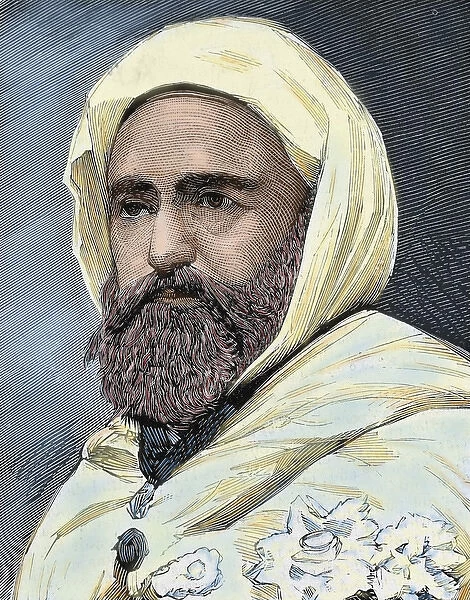 Abd al-Qadir B Muhyi al-Din al-Hasani (Abdelkader) (1808 - 1883). Algerian Leader
