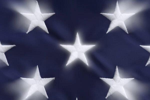 Abstract of blurred stars on the American flag