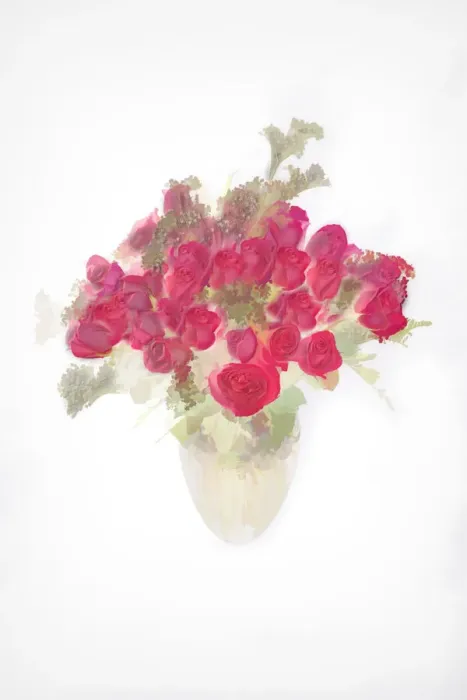 Framed Print : Abstract of bouquet of roses