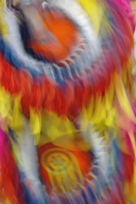 Framed Print : Abstract motion view of colorfully dressed Native American Indian dance, Montana Framed Print : Abstract motion view of colorfully dressed Native American Indian dance, Montana