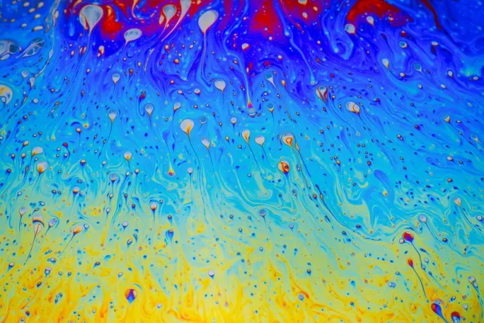Framed Print : Abstract pattern of refracted light in soap bubble