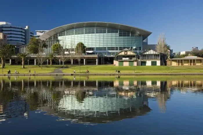 Framed Print : Adelaide Convention Centre, Torrens Lake, Adelaide, South Australia, Australia Framed Print : Adelaide Convention Centre, Torrens Lake, Adelaide, South Australia, Australia