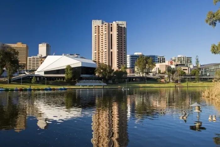 Framed Print : Adelaide Festival Centre, Hyatt Regency Hotel and Torrens Lake, Adelaide, South Australia Framed Print : Adelaide Festival Centre, Hyatt Regency Hotel and Torrens Lake, Adelaide, South Australia