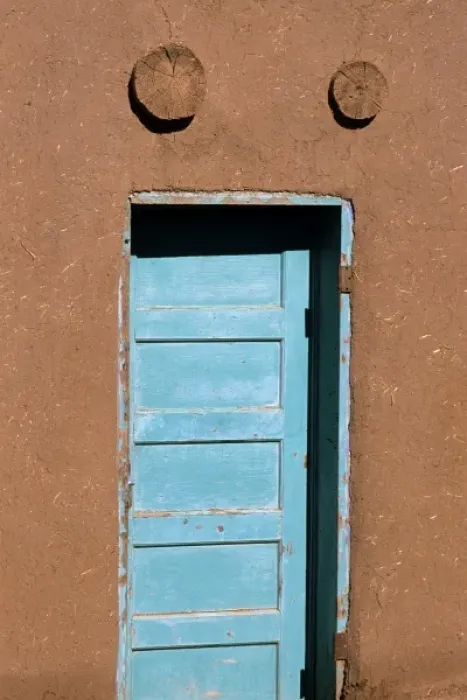 Framed Print : Adobe indian pueblo buildings in Taos, New Mexico