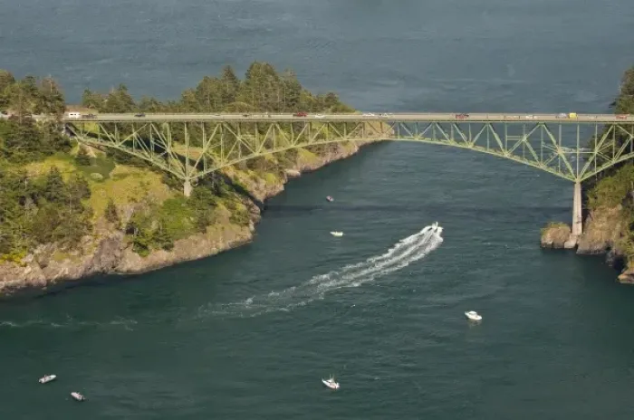 Framed Print : Aerial of Deception Pass bridge between Fidalgo, Canoe and Whidbey Islands. Joseph Framed Print : Aerial of Deception Pass bridge between Fidalgo, Canoe and Whidbey Islands. Joseph