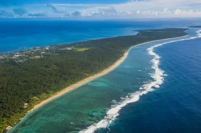 Framed Print : Aerial of HaA'apai, Tonga, South Pacific