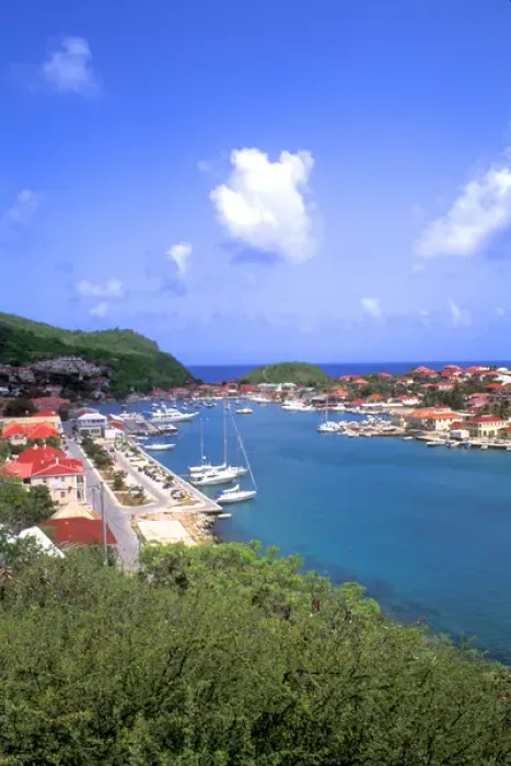 Framed Print : Aerial Harbor at Port Gustavia St. Barths Framed Print : Aerial Harbor at Port Gustavia St. Barths